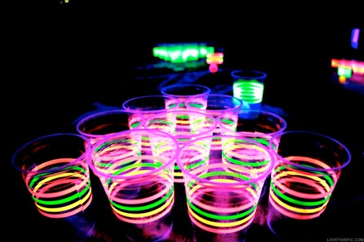copos fluorescente festa